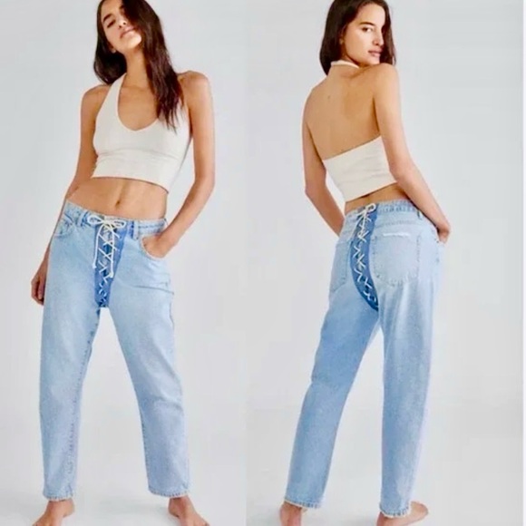 New One Teaspoon Blue Laced Bandits Jeans - Picture 7 of 7